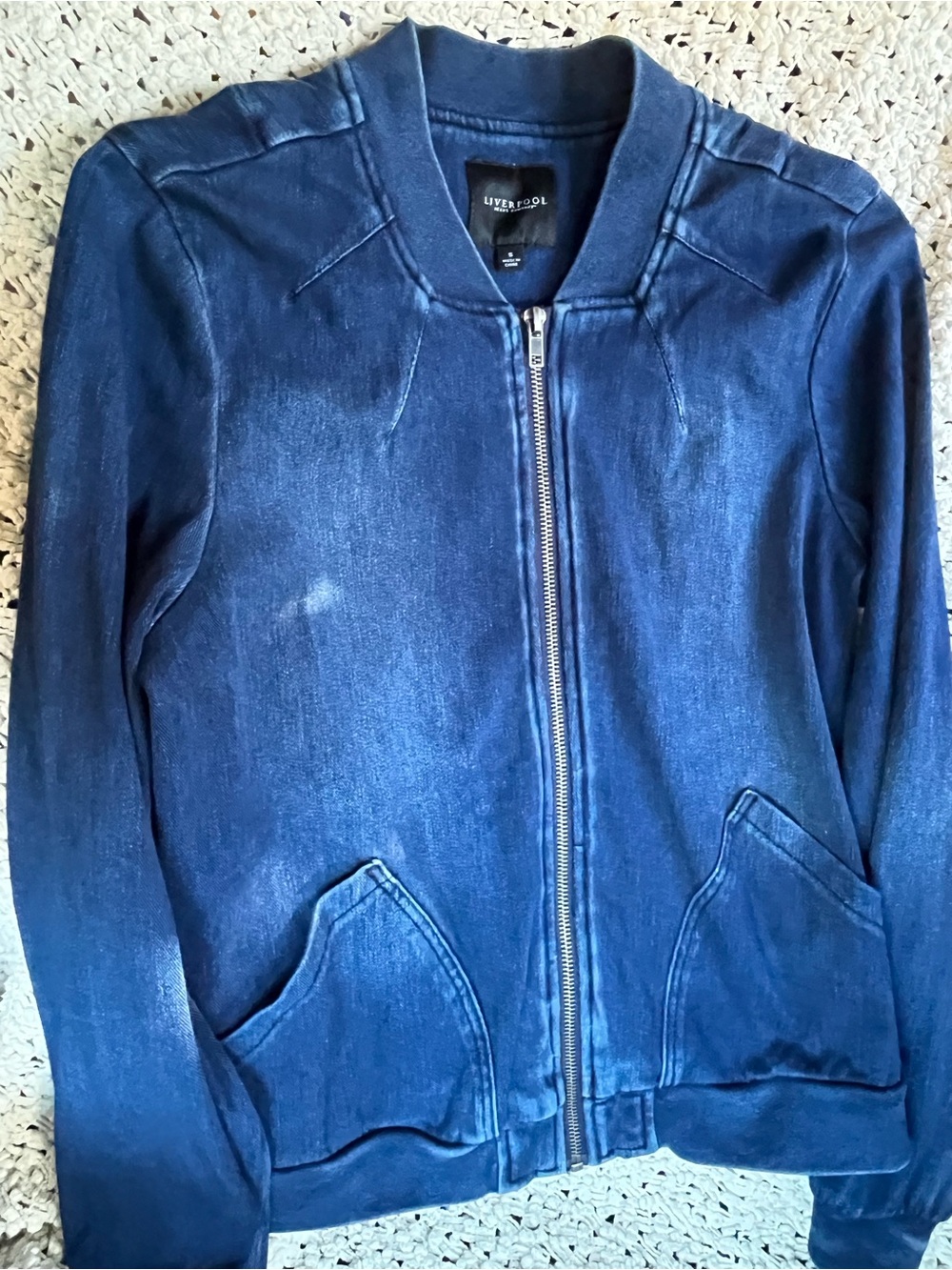 Liverpool Jeans Company Indigo Denim Bomber Jacket